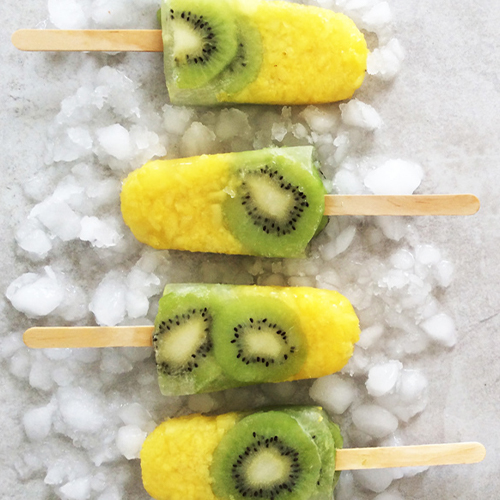 Slimming World kiwi and pineapple lollies