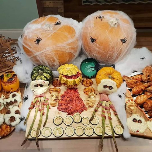 Navarros Halloween party spread-Halloween movie snacks-slimming world blog