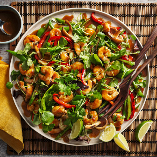 Slimming World Prawn and Shiitake mushroom salad