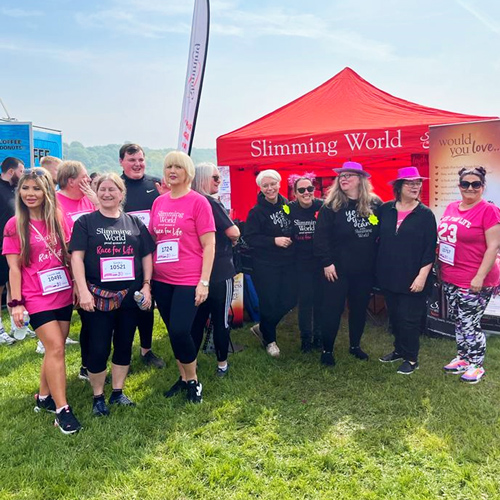 Slimming World members running Race for Life