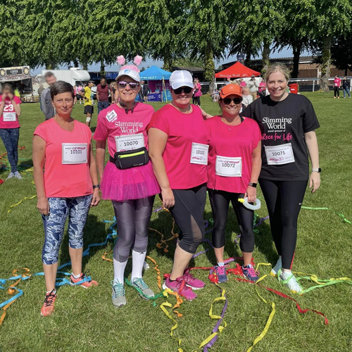 Slimming World members running Race for Life