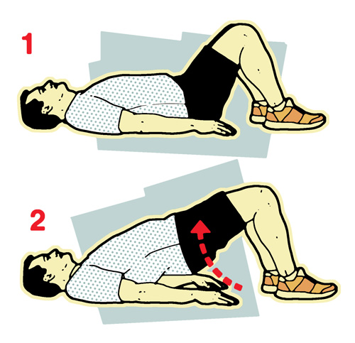 Pelvic bridge illustration-10-minute workout-slimming world blog